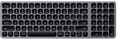 Satechi Compact Backlit Wireless Keyboard – Wireless Bluetooth 5.0 & Multi-Device Sync – for MacBook Pro, MacBook Air, iPad Pro, iMac and More (US-QWERTY LAYOUT)