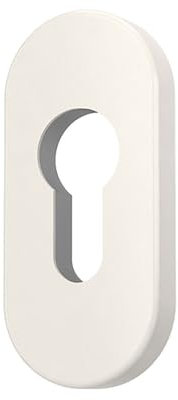 Premium Zylinder Schutzrosetten Rosetten Schließzylinder, Farbe:Creme RAL 9001, Form:Oval