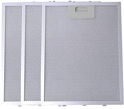 Poweka Filtre à Graisse Métallique pour Hotte Aspirante Argenté 320 x 260 mm (Lot de 3)
