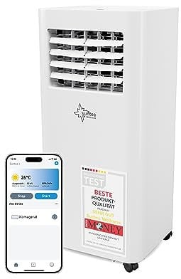 SUNTEC Mobiles Klimagerät Comfort 7.0 Eco R290 APP – Klimaanlage mobil und leise mit Smart App Steuerung – Entfeuchter für Räume bis 25 qm – Mobile Kühlung in Wohnung & Büro – 7.000 BTU – 2.050 Watt