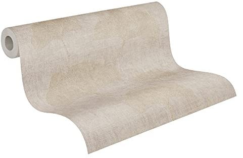 A.S. Création Gingkotapete Cuba Tapete floral natürlich Vliestapete beige metallic leicht glänzend matt fein strukturiert 322655