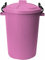 M1SS 50L Litre Heavy Duty Plastic Clip Lock Lid Bin Indoor or Outdoor Rubbish, Dustbin, Trash Can, Waste or Storage of Animal Feed. (1, Pink)