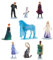 Disney Store set deluxe ufficiale di Frozen 2, 9 pezzi, Anna ed Elsa con vestiti da viaggio, Anna in versione Regina, Elsa Regina delle Nevi, Mathias, Nokk, Sven, Olaf e Kristoff, dai 3 anni in su