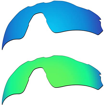 EZReplace Ersatzgläser für Oakley Radar EV Path OO9208 Sonnenbrillen (polarisierte Gläser) - Passend für Oakley Radar EV Path Rahmen (Eisblau+Frühlingsgrün)
