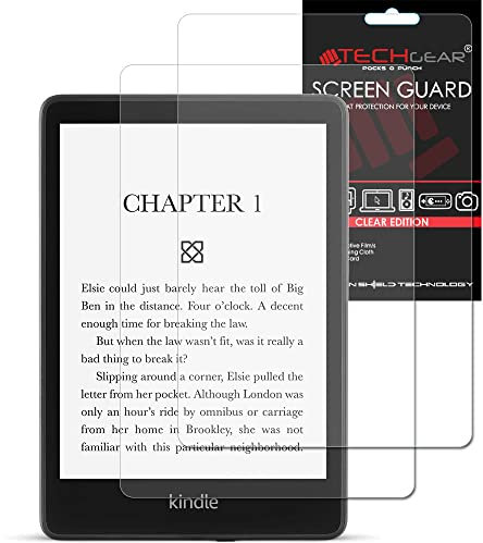 TECHGEAR 2 Pellicole Protettive per Amazon Kindle Paperwhite 5 / Signature / Kids 6,8 Pollici (2021 / 11° Generazione)
