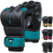 Mytra Fusion MMA Handschuhe mit offener belüfteter Handfläche MMA Sparring Handschuhe Kickboxen, Grappling, Training, Cage Fighting Mixed Martial Arts Handschuhe (L, Black/Turquoise)