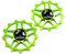JRC Components Paar 13T Stützräder für Shimano MTB 12 Gang | Keramik Schaltwerk Riemenscheibe Rad | Hybrid Keramik Lager | MTB Bike Schaltwerk Riemenscheibe Räder - Acid Green