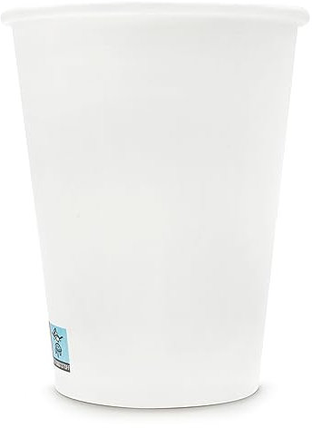 Wellsamed WELLSACUP 100 Pappbecher 300 ml mit Deckel, Weiß, geeignet für Heißgetränke, Coffee to Go, Business, Veranstaltungen, Party