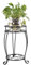 Estante de Exhibición de Plantas de 2 Niveles para Exteriores, Soporte de Pedestal Soporte de Planta de Metal para Maceta Soporte de Planta Soporte de Planta Pequeño Negro para Alféizar de Decoració