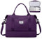 Reisetasche Damen Easyjet Handgepäck Tasche Sporttasche Weekender Bag Schwimmtasche Wasserdicht Travel Bag Duffle Bag Fitnesstasche Trainingstasche Krankenhaustasche mit Schuhfach A15-Tiefviolett