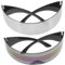 Outanaya 2st -brille Multifunktions-party-requisite Randlose Futuristische Sonnenbrille Neon-sonnenbrille 80er Sonnenbrille Tragbare Partybrille Zyklop Durchscheinend Linse Plastik