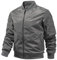 EsUkar Manteau Homme,Blouson Aviateur Pour Homme Manteau De Motard Poches Multiples Baseball Sports De Plein Air Manteau Coupe-Vent Vintage Veste De Transition D'Automne En Détresse,Gris,Xxl