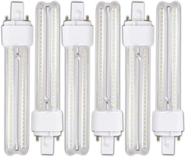 COUSON Bombilla PLC LED 15W Luz Fría 6000K G24d-3 2Pin 1350lm A+, No regulable, Pack de 6