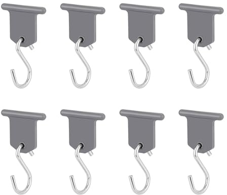 Annewi 8 Pcs RV Awning Hooks, Hooks for Lights Camping Awning Accessory Hangers S Shaped Hooks Set Rv Party Light Hangers for RV Awning, CAR Awning, Kitchen, Work Shop, Bathroom, Garden