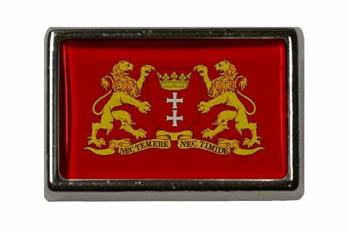 U24 Pin Danzig mit großem Wappen Flaggenpin Anstecker Anstecknadel Fahne Flagge