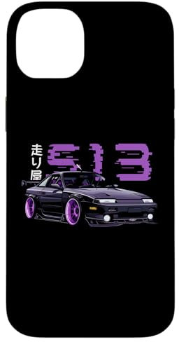 Hülle für iPhone 14 Plus Lila 240SX Tokyo Glitch Retro JDM Japanische Kunst Auto Tuning