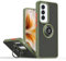 XINYEXIN Funda para OPPO Reno 12 5G / Reno12 5G, Funda con Soporte de Anillo, TPU + PC Translúcido Anti- Arañazos Carcasa Protectora Antigolpes Case Cover - Verde Ejercito