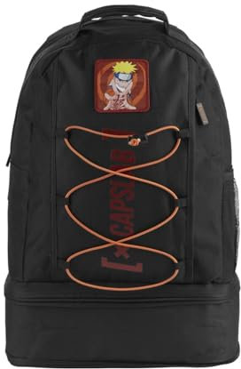 Sac à dos extensible Naruto, Cartable Naruto Uzumaki, Réglable avec 2 positions, Noir, Orange, Rouge, Taille TU