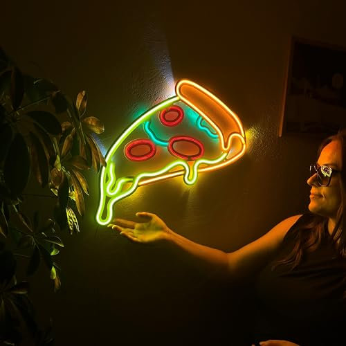Décoration Murale Néon à Pizza Avec Télécommande - Panneau pour Pizzeria et Restaurant