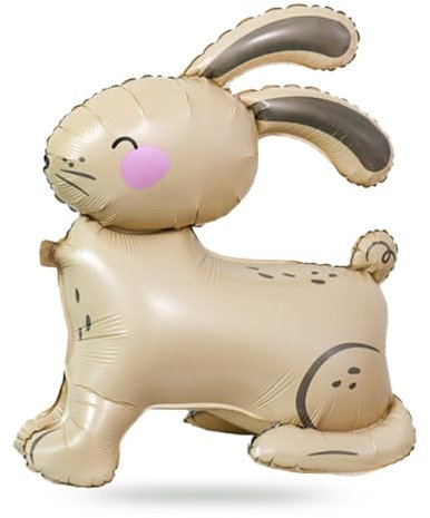 DazzJoy Kaninchen Folienballon Stehend,Ostern Deko Hase Luftballons Geburtstag Deko, Ostern Kindergeburtstag Deko Ballon Osterhasen, Helium Ballons für Hasen Thema Geburtstag Deko, Baby Shower Party