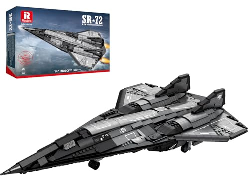 Reobrix SR-72 Fighter Jet Building Block for Adults, Military Reconnaissance Plane Model, 33039 Technical Military Aircraft Airplane Hobby Fan Collectible Brick Gifts for Teens 14+ (1880Pcs)