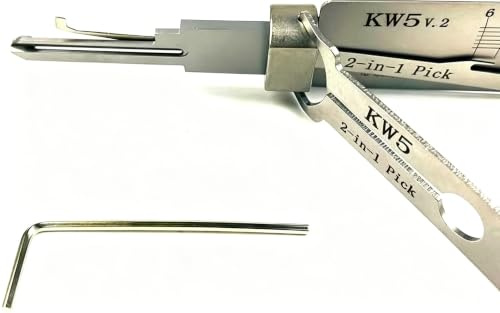 QiDAi KW5 2-in-1 Dietrich-Werkzeug-Set für Zylinderschlösser, professionelles Lockpicking-Werkzeug für Schlosser, Amateure und Heimgebrauch