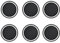 Lot de 6 capuchons antidérapants en silicone pour manette de Xbox One, Xbox Series X, PS4, PS5 – Pour plus de précision et de confort (noir avec rayures blanches)