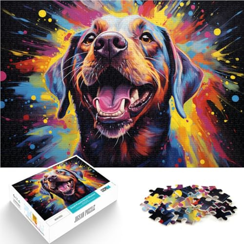 Puzzle für Erwachsene, 1000 Teile, Labrador-Puzzle, Geschenke, Wanddekoration, einzigartige Geburtstags, 10,27 x 14,96 Zoll, für 14-Jährige