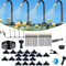 Garten BewässerungsSystem, 360° Curved Garden Automatic Irrigation System, Automatik Tröpfchenbewässerung Gartenbewässerung Misting Kühlsystem für Landschaft,Flower Bed und Terrasse Pflanzen (20m)