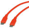 ROLINE Cable USB 2.0, Tipo C-C, ST/ST, Silicona, 60 W, Naranja, 1 m