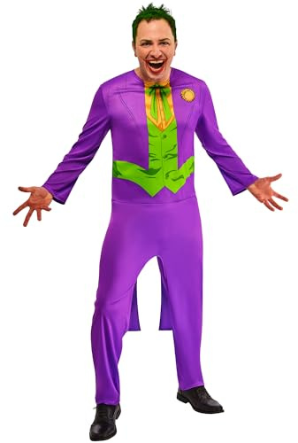 Rubies Offiziel DC Comics Joker Erwachsenekostüm, Verkleidung für Erwachsene
