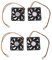 Toolvvik 60 mm 6 cm DC 12V Un 3 Pin Computer Case CPU Cooler Ventola di Raffreddamento Nero 4 Pezzi