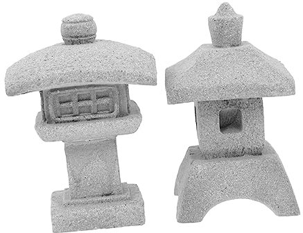 UPKOCH 2stücke Kunstvolle Bonsai Sandstein Dekorationsfiguren Für Garten Landschaftsgestaltung Langlebige Gartenornamente Für Zuhause Und Miniaturprojekte