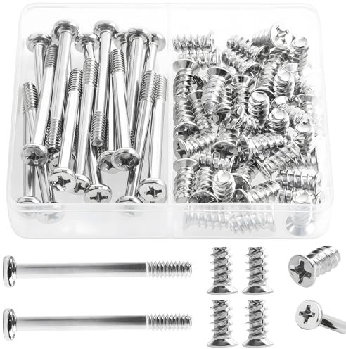 Zmbroll 60Pcs Silver PC Computer Case Cooling Fan Mount Screws UNC 6-32x35mm Fan Long Screw and PC Case Fan Screws M5x10mm Radiator Water Cooling Screw for Computer Case Fan Mount
