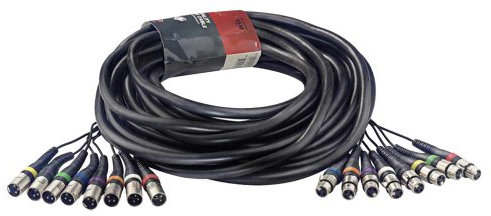 Stagg 58566 Câble multicore 8 x XLR Femelles-8 x XLR Mâles 15 m Noir