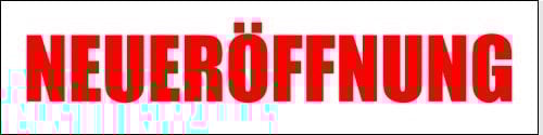 KIWISTAR - Werbeplane - Neueröffnung - 300cmx100cm - Plane Banner Gerüstplane