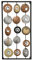 Wand Dekoration Objekt Eisen Relief Farbmix Schlaf Gäste Zimmer Quadrate H 61 cm Boltze 4535200