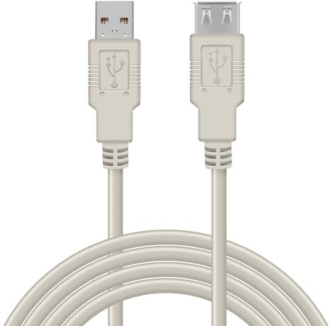 Waytex 11330 Rallonge Câble USB 2.0 Mâle A vers Femelle A 3,00 m, Gris, pour imprimante, scanner, webcam, souris, clavier et tous périphériques USB