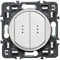 Legrand - Double interrupteur témoin (voyant fourni) Céliane Soft - 10A - Blanc