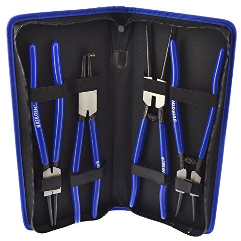 12 circlip plier Set (Internal/External/Bent/Straight) by Bergen AT147
