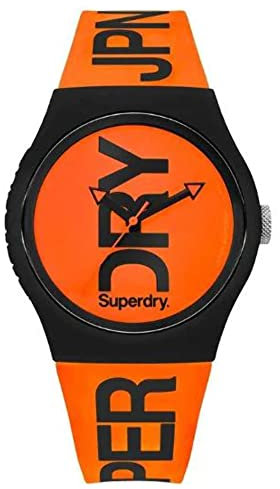 Superdry Herren Analog Quarz Uhr mit Silikon Armband SYG189OB