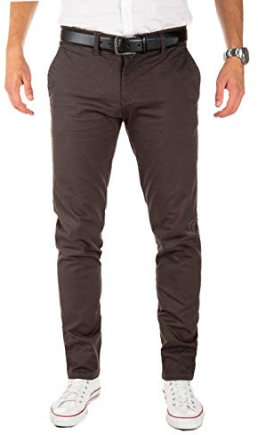 Yazubi Herren Chino Hose, Modell Dustin, Chinohose mit Gürtel