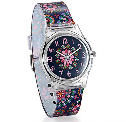 Avaner Kinder und Jugendliche Uhr Analog Quarzwerk Armbanduhr mit Silikon Armband Wasserdicht Kinderuhr Lernuhr Schüleruhr bunt lebendig für Damen Jungen Mädchen