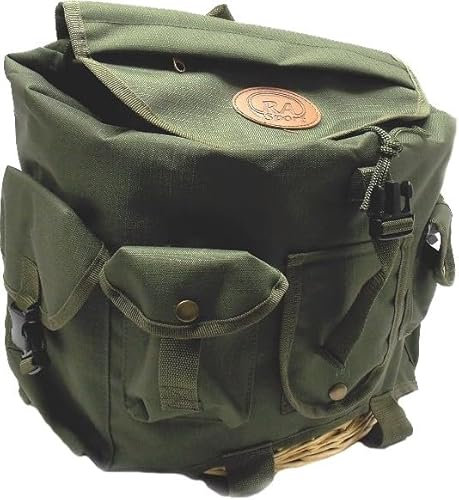 Miscellaneous Rucksack Nylon Grün mit Pilzkrieg, grün, 40 x 35 cm