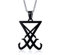 Edelstahl Satanismus Schmuck Anhänger Siegel von Luzifer Anhänger Halskette für Männer