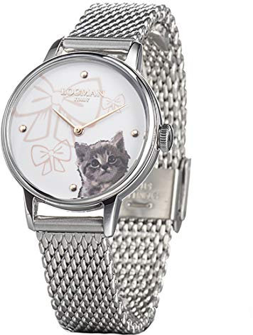 Locman Italy Damenuhr 1960 Fantasy Cat Ref. F253A08S-00WHGA1B0