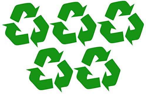 5 Piezas Papeleras Reciclar Pegatinas Calcomanía Autoadhesiva De Letrero De Reciclaje Letrero Reciclable Pegatinas Basura Logos Pegatinas