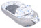PALULLI® Babynest, multifunktionales Kuschelnest mit Weiches zusätzlicher Matratze, Kokon, Nestchen, Babybett, Reisebett für Neugeborene, 100% Baumwolle Oeko-TEX … (Gärten Blaue)