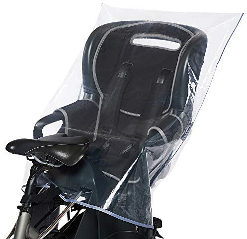 Diago Universal Regenschutz für Kinderfahrradsitz (Britax Römer, Thule, hamax) - Einfache Befestigung, Schutz vor Schmutz und Regen, einfache Aufbewahrung, Schadstofffrei grau