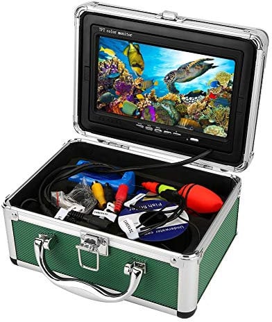Underwater Camera, Fishing Camera HD 1000TVL Fish Shape Camera, 7inch Monitor Fish Finder Underwater Fishing Video Camera with 20m Cable